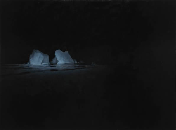 painting of an iceberg, by Gerhard Reissbeck