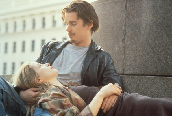 Ethan Hawke and Julie Delpy in "Before Sunrise"