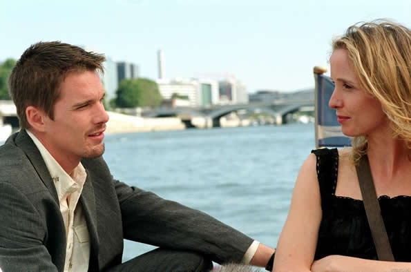 Ethan Hawke and Julie Delpy in "Before Sunset"