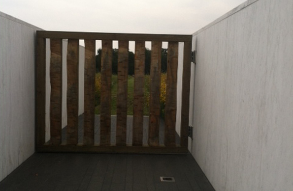 a wooden gate at the flight 93 memorial