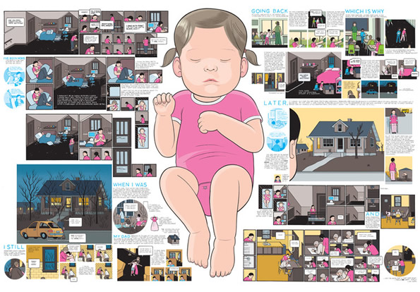 a spread from Chris Ware's "Building Stories"