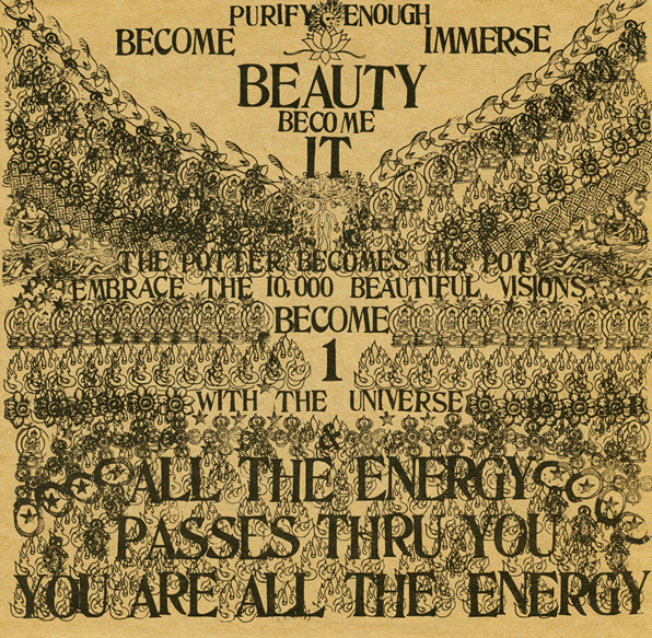 page from Ram Dass' book Be Here Now