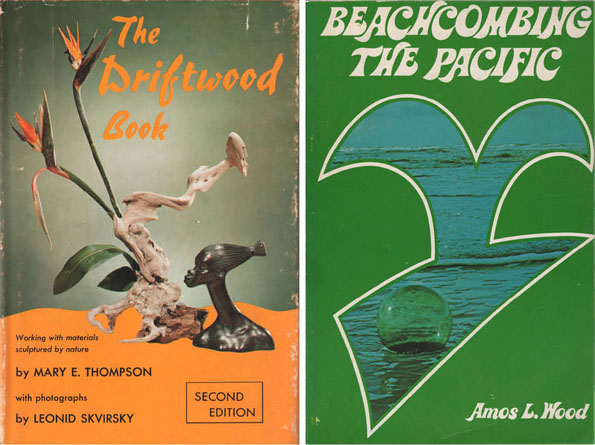 covers of The Driftwood Book and Beachcombing the Pacific