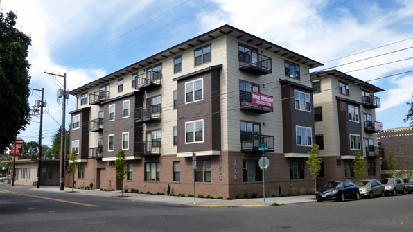 a new condo building in Portland, Oregon