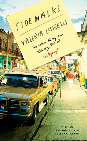 the cover of the Coffee House Press translated edition of Sidewalks, by Valeria Luiselli