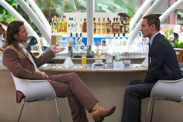 Brad Pitt and Michael Fassbender in The Counselor