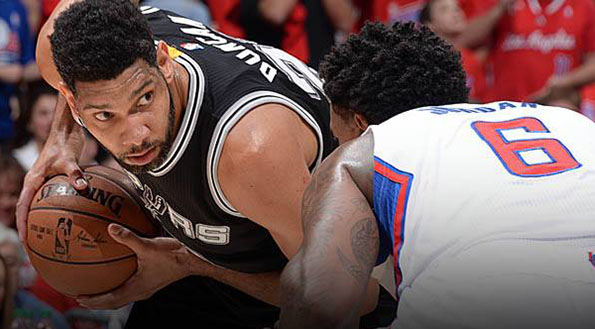 Tim Duncan and DeAndre Jordan