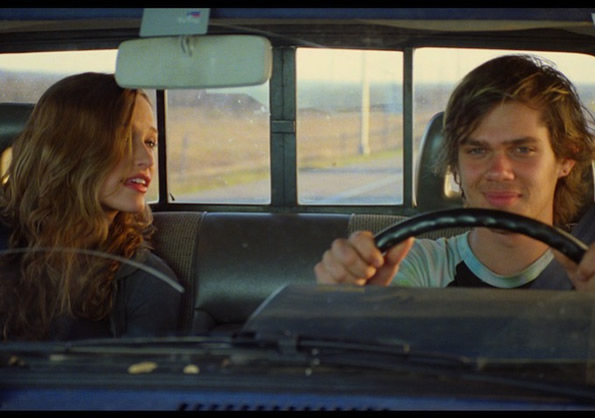 Ellar Coltrane driving a truck in Boyhood