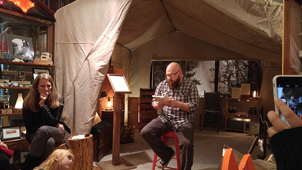 Matthew Robinson reads at Boys Fort