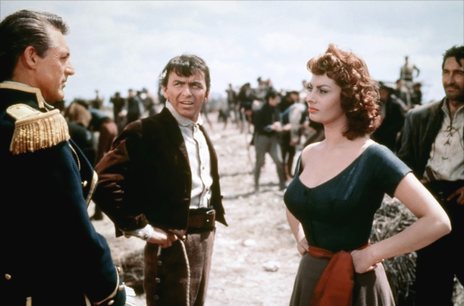 Cary Grant, Frank Sinatra, and Sophia Loren in The Pride and the Passion