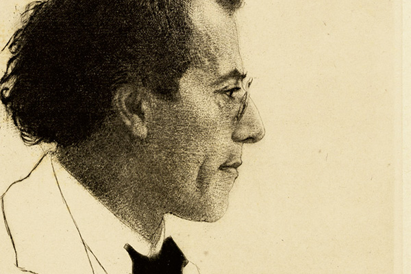 Gustav Mahler in a drawing by Emil Orlik