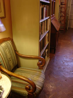 chair at Faulkner House Books