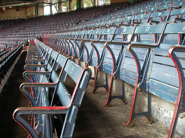 empty stands in Fenway park