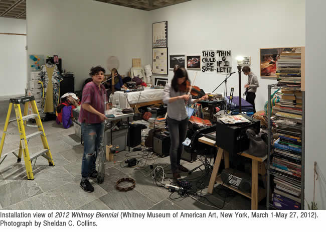 Dawn Kasper installation at the 2012 Whitney Biennial