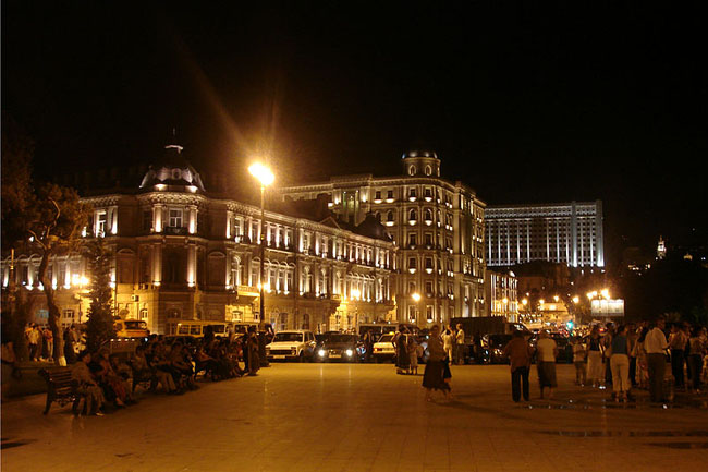 Baku, Azerbaijan at night