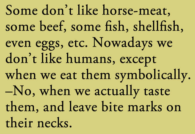 "Some don't ike horse-meat," a maxim on eating by John Vignaux Smyth