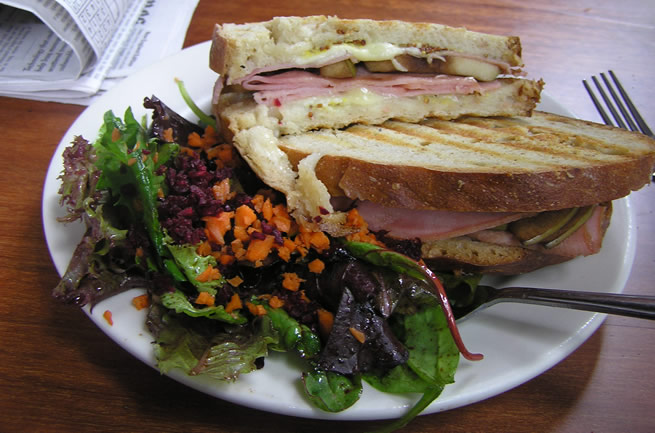 a sandwich from The Bookmill