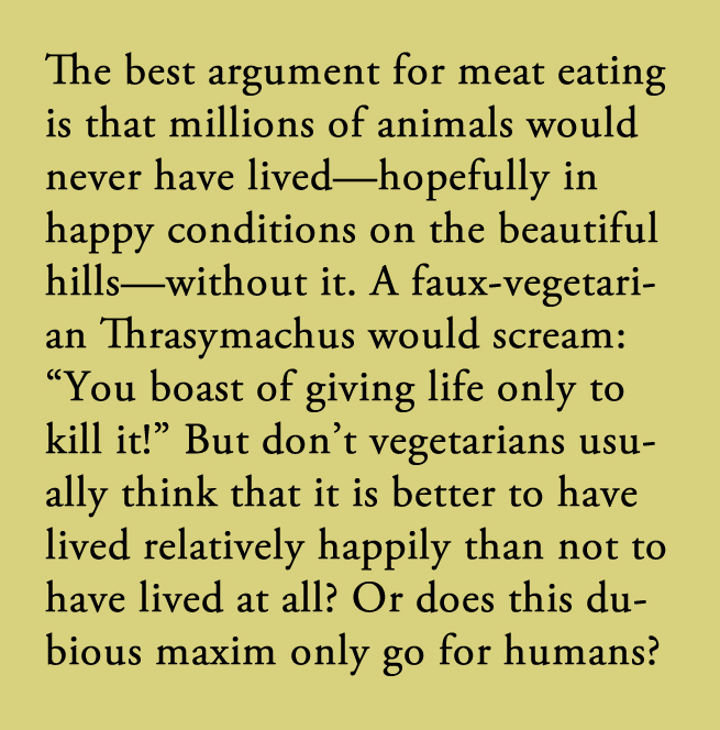 a maxim about the best argument for meat eating, by John Vignaux Smyth