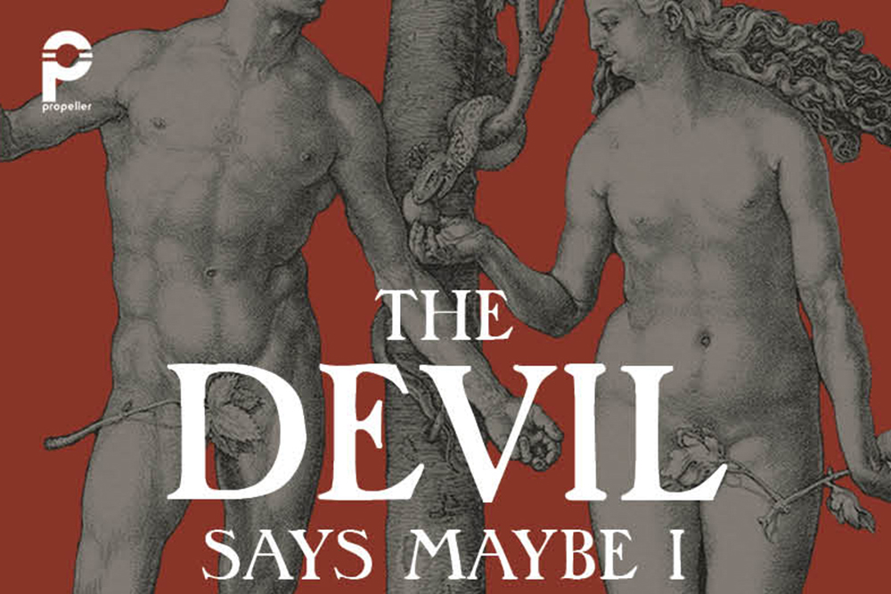 detail from cover for The Devil Says Maybe I Like It by Wendy Bourgeois