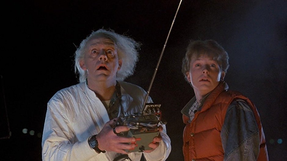 Christopher Lloyd and Michael J. Fox in Back to the Future